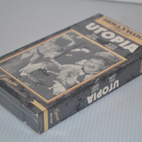 UTOPIA VHS Tape 1996 Hollywood Gold Collector Edition B&W STAN LAUREL New Sealed - Picture 3 of 5
